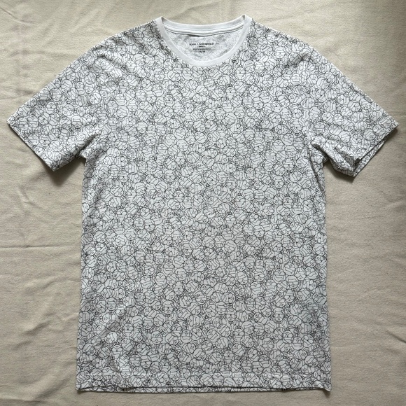 Karl Lagerfeld pristine t-shirt M white with prints - Picture 1 of 3